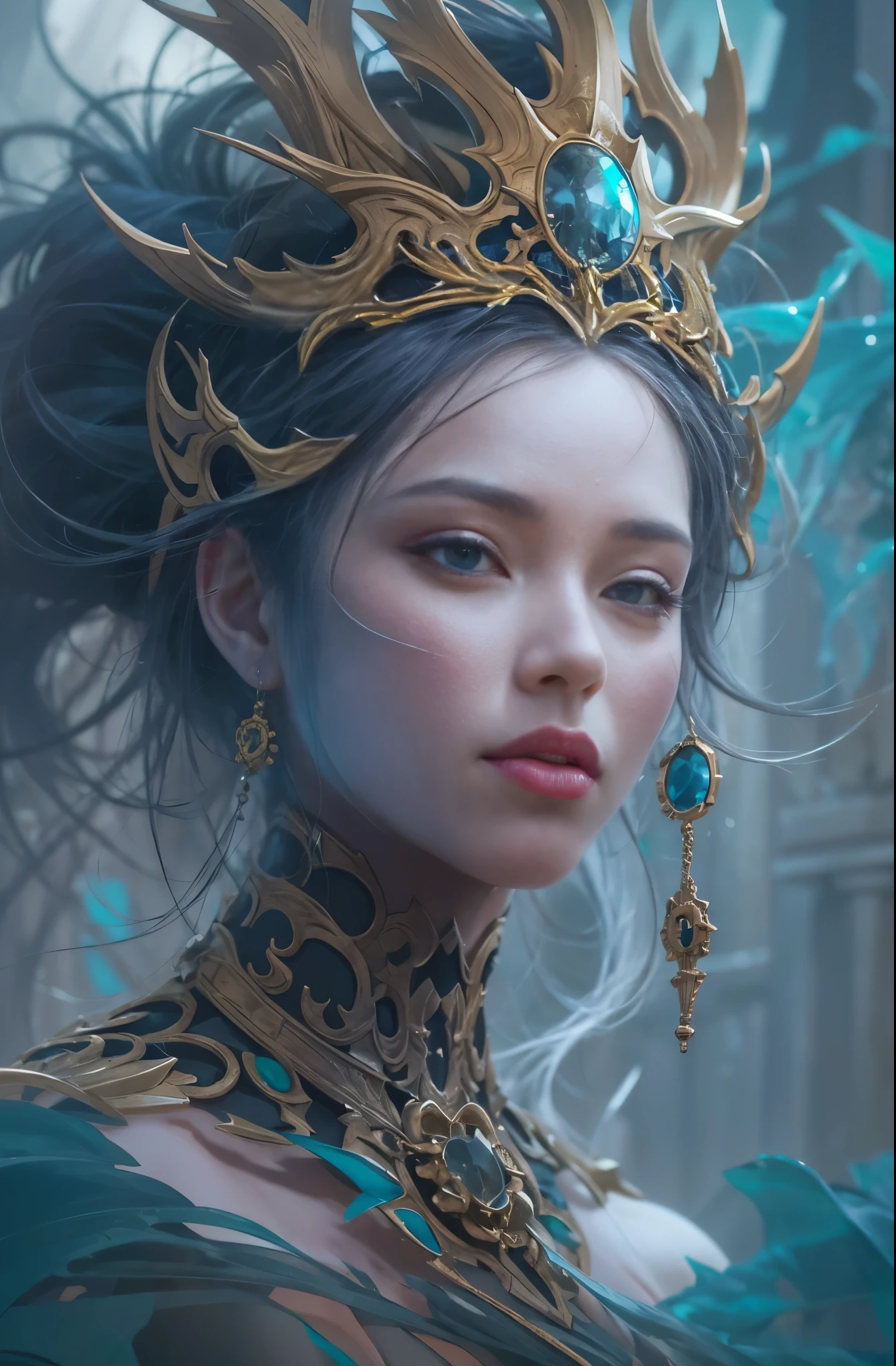 hell、purgatory、A world without light, Swarm of Undead、fear, Disillusioned, Wails, despair, depressed, The End, Requiem, Breathtaking beauty, Gothic, Solemn, Majestic, Very beautiful Caucasian woman in her 20s、Queen of the Exiles、The majesty of the queen, ペルセポネとhellの番犬, Countless Skulls, Concept Art | ArtJam, 4K Fantasy art, ArtJam julie bell beeple, Fantasy art Behance, 詳細なFantasy art, Peter Mohrbacher. Unreal Engine, Mohrbacher's artistic style, Peter Mohrbacher artstyle, Ultra-fine paintings by Yan J., Artstation Contest Winner, Fantasy art, カロル・バクとPeter Mohrbacher, Mohrbacher's artistic style, Peter Mohrbacherのスタイル, Peter Mohrbacher Art Style, Peter Moerbacher Style, detailed Fantasy art, 4K Fantasy art, By Jean Jay., Fantasy artスタイル, 2. 5D CGI Anime Fantasy Artwork, epic Fantasy artスタイル hd, Epic fantasy digital art style, 詳細なFantasy art, Detailed digital 2D fantasy art, ルアン・ジアとArtJam, 8k Fantasy art, Sharp contours, Sharp eyes with slit length, Beautiful and delicate blue eyes, pretty much beautiful face, Unparalleled beauty, masterpiece, highest quality, The perfect angle, Perfect composition, Best Shot, Official Art, Cinematic light, Very beautiful and fantastic scenery, before, Ultra-precision coating, Luminism, art by Carne Griffiths and What a bone Concept Art, 4K resolution, Fractal isometricdetailed bioluminescence , 3D Rendering, Octane Rendering, Exquisitely crafted , Cinematic, Trending isometric surreal cover photos、Art Station'Amazing full color, Hit definition , Very subtle contrast of light and shadow, Cinematic,Great background, Abstract Beauty,stand, Approaching perfection, Pure Form, Golden Ratio, minimum, Revert, Concept Art, What a bone、Intricate details, 8K Post-Production, High resolution, Hyper Detail, Art Stationのトレンド, Studio shot, Intricate details, Extremely delicate and detailed painting style, Beautiful painting art, Close-up