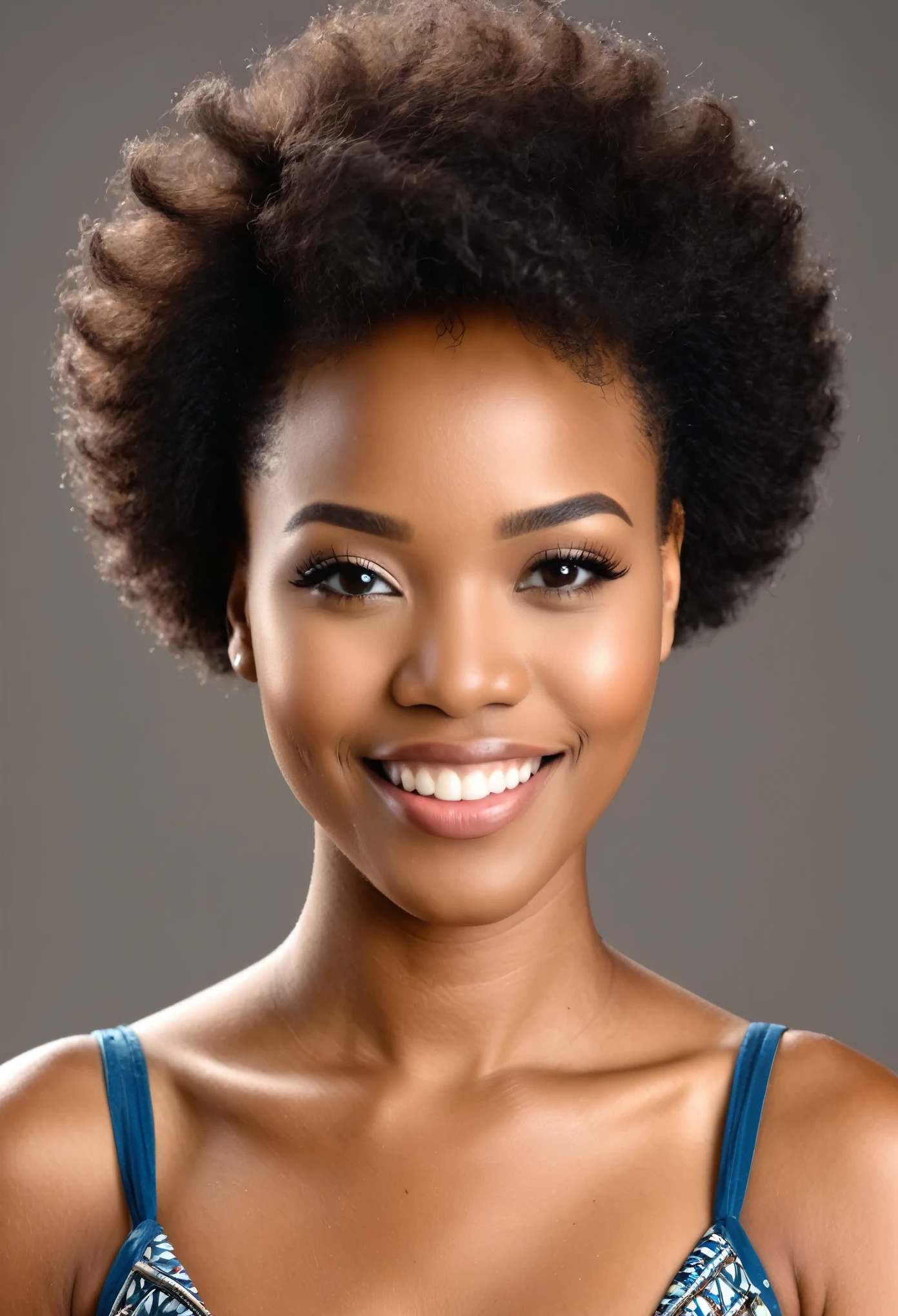 Photorealistic photo of Thandi Minenhle, full body picture, stylish outfit