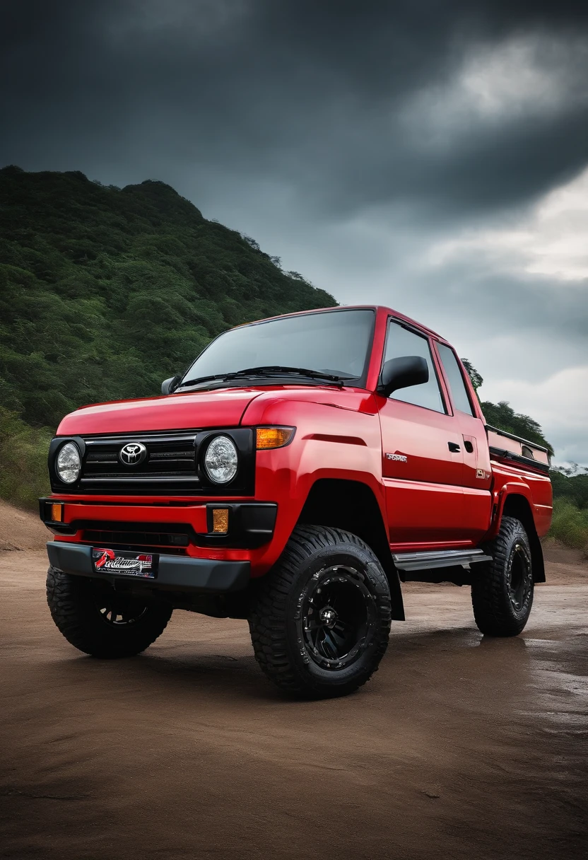 Red Toyota Tamaraw Revo
