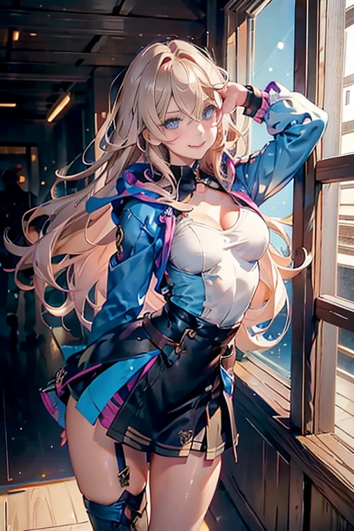(from above:1.0),(from side:0.9), ((Face)), (Close-Up:0.4), 1female, teacher, wearing a hoodie, bootyshorts, Thicc, small breast, light colored hair, long hair, blue eyes, face to detail, detailed eyes, the background is a pizzaria, smiling, highest quality, (RAW photo:1.2)(Curve,Model,glamor:1.5),Beautiful breasts,Farbe_aberration,beautiful detailed shadow,Beautiful eyes,Beautiful body,Beautiful skin,beautifull hands,(medium_breasts:1.5),Brown hair,watching at viewers,black suspenders,Bulging big,breasts,walls: Black miniskirt, garters, Gaze, Small face,bangss,holster,Beautuful Women,hands up,leg holster,Gaze,black boots panty shot, provocation,flank,flank sweat soio,arm,,narrow waist,(with sparkling eyes and a contagious smile),her thin pubic hair, looking at viewer, pose muy sexy"