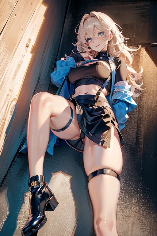 (from above:1.0),(from side:0.9), ((Face)), (Close-Up:0.4), 1female, teacher, wearing a hoodie, bootyshorts, Thicc, small breast, light colored hair, long hair, blue eyes, face to detail, detailed eyes, the background is a pizzaria, smiling, highest quality, (RAW photo:1.2)(Curve,Model,glamor:1.5),Beautiful breasts,Farbe_aberration,beautiful detailed shadow,Beautiful eyes,Beautiful body,Beautiful skin,beautifull hands,(medium_breasts:1.5),Brown hair,watching at viewers,black suspenders,Bulging big,breasts,walls: Black miniskirt, garters, Gaze, Small face,bangss,holster,Beautuful Women,hands up,leg holster,Gaze,black boots panty shot, provocation,flank,flank sweat soio,arm,,narrow waist,(with sparkling eyes and a contagious smile),her thin pubic hair, looking at viewer, pose muy sexy"