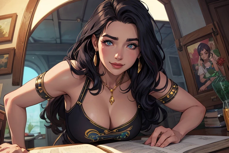 Personagem mulher estilo atompunk Fiona rainha Anna de Arendelle com marcas de guerras Imagem de desenho animado de uma mulher .Ilustra??o estilo desenho animado, estilo de arte dos desenhos animados, estilo de arte dos desenhos animados, digital illustration style, estilo atompunk design de personagens altamente detalhado, arte digital detalhada coragem, Forest fan art, Design de personagens de retrato, beautiful digital illustration, retrato de alta qualidade, Arte em quadrinhos, mulher jovem cabelo com transas lindas . Rainha Anna de ArendelleBelos olhos delineados Busto average grande e roupas sexy maravilhosas. imagem expressão do desejo sexual da cintura à cabeça ilustração Rainha Anne de Arendelle estilo atompunk Fallout 4 estilo pose playboy revista bruxa sensual Personagem estilo cartoon expressão facial feliz lindo sorriso e seis average pequeno modo retrato cintura para cima com muito ouro ao redor de suas outras pedras retrato precioso modo cintura para cima rainha do sul Jennifer Connelly GTA cenário dominatrix moedas de ouro baú com joias com o namorado, um homem com barba preta, armado com um estilo militar, obra de arte, melhor qualidade:1.2), Evolutionrogue, 1 garota, Sozinho, seios, olhando para o espectador, sorriso, cabelo curto, saia, large seios, cabelo castanho, Camisa, cabelo preto, luvas, umbigo, decote, olhos verdes, cabelo branco, pantyhose, cabelo multicolorido, gargantilha, black luvas, minisaia, black saia, fora do ombro, colarinho, cabelo em dois tons, Transparente, inventar, batom, spikes, pencil saia, off-shoulder Camisa, spiked colarinho, black lips, franja tingida, studded colarinho, nome do personagem, hand on hip, sorriso, card \(average\), sentado, pencil, dentro de casa, cadeira, mesa, looking at the viewerWith a dragon Ennifer Connelly, very long to the waist and half curly with bangs, seios pequenos, olhos grandes com um brilho apaixonado, olhos verdes mel, Um lindo sorriso, vestindo uma camiseta preta longa