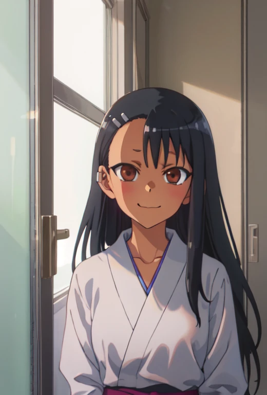 (of:1.10), 最好of质量, masterpiece, high resolution, 独自of, (Nagatoro_Hayase_donttoywithmemissNagatoro:1.10), portrait, Looking at the audience, Japanese cartoons_style, 21 ，Smirk，脸红of