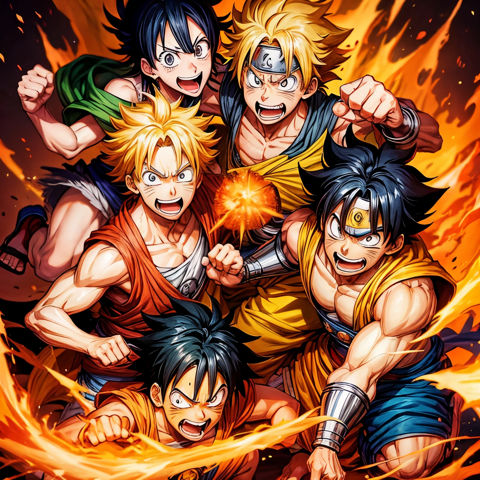 Kakarot luffy d monkey Naruto uzumaki ichigo kurosaki