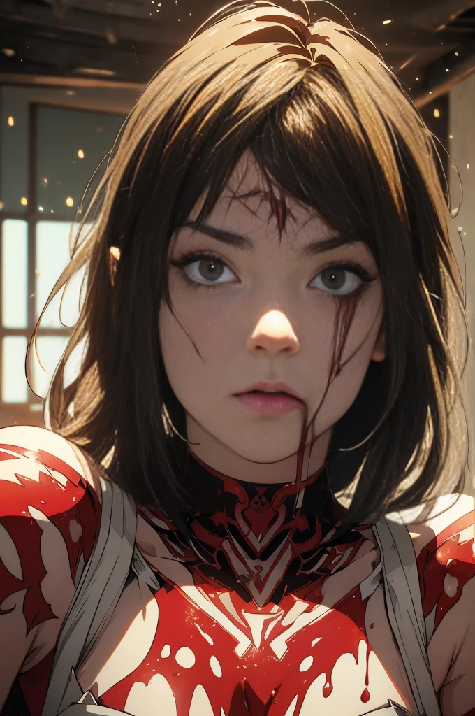 [[Portrait, sex-addicted Cannibal Tribe woman, darting tongue,(many red tribal tattoo:1.2), (blood dripping on white face:1.2), (bloody face:1.3), bizarre expression]], Masterpiece, high quality, 8k quality, the best photo, (Super detailed, ultra high resolution, detailed background)), (((masterpiece:1.4, Best Quality:1.4, 8K,))), ultra high res, Physically Based Rendering, ((Best Quality)), ((Masterpiece)), (Very Detailed:1.3), 3D, Accurate simulation of light-material interactions, perfect proportions, octane rendering, duotone lighting, low ISO, white balance, rule of thirds, wide aperture, 8K RAW, efficient sub-pixels, subpixel convolution, luminescent particles, light scattering, Tyndall effect, HDR (High Dynamic Range), ray tracing, NVIDIA RTX, super resolution, unreal 5, subsurface scattering, PBR texture, post-processing, anisotropic filtering, depth of field, maximum sharpness and sharpness, multi-layer texture, albedo and highlight maps, surface shading, (Masterpiece:1.4), (high quality:1.2), (best quality:1.2), volumetrics dtx, (film grain, blurry background, depth of field, motion blur