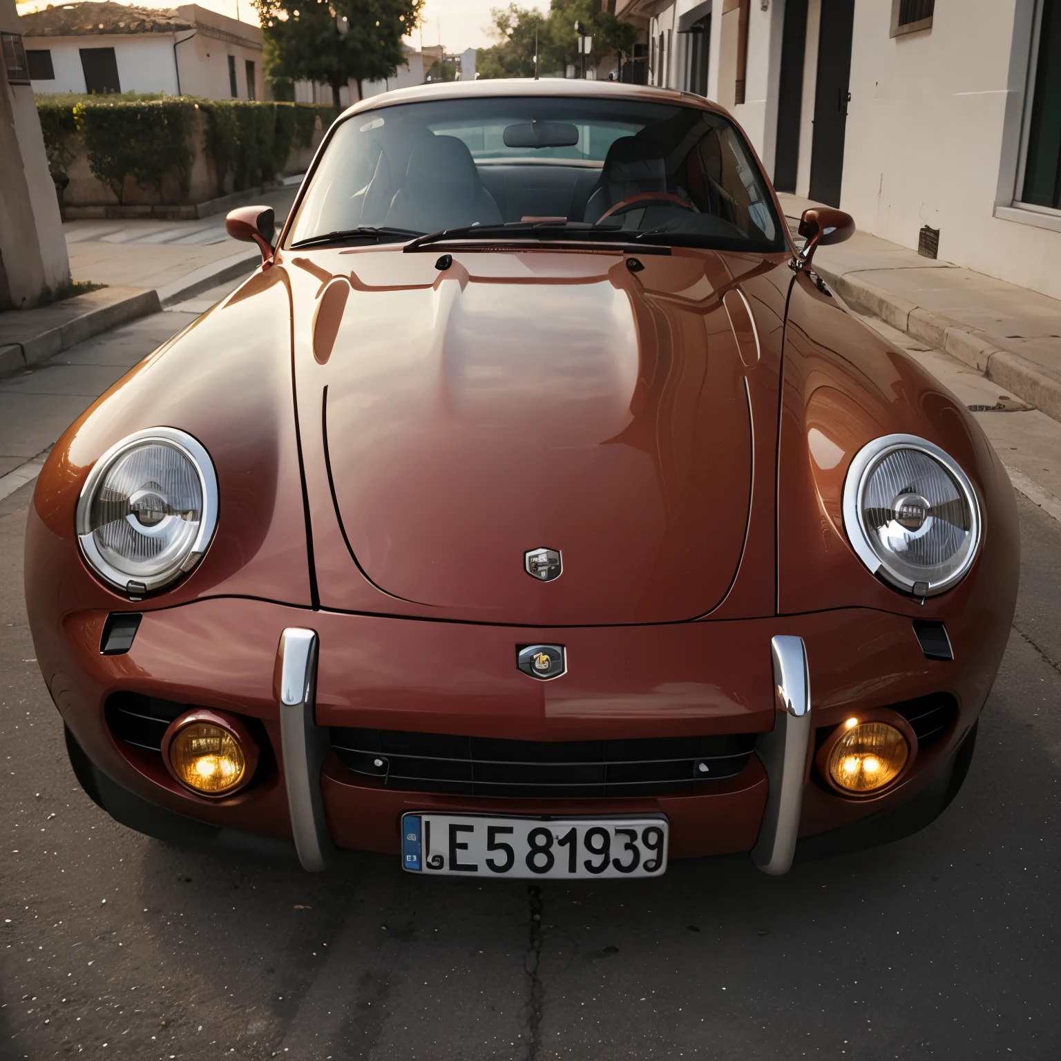 Carro porche con el nombre