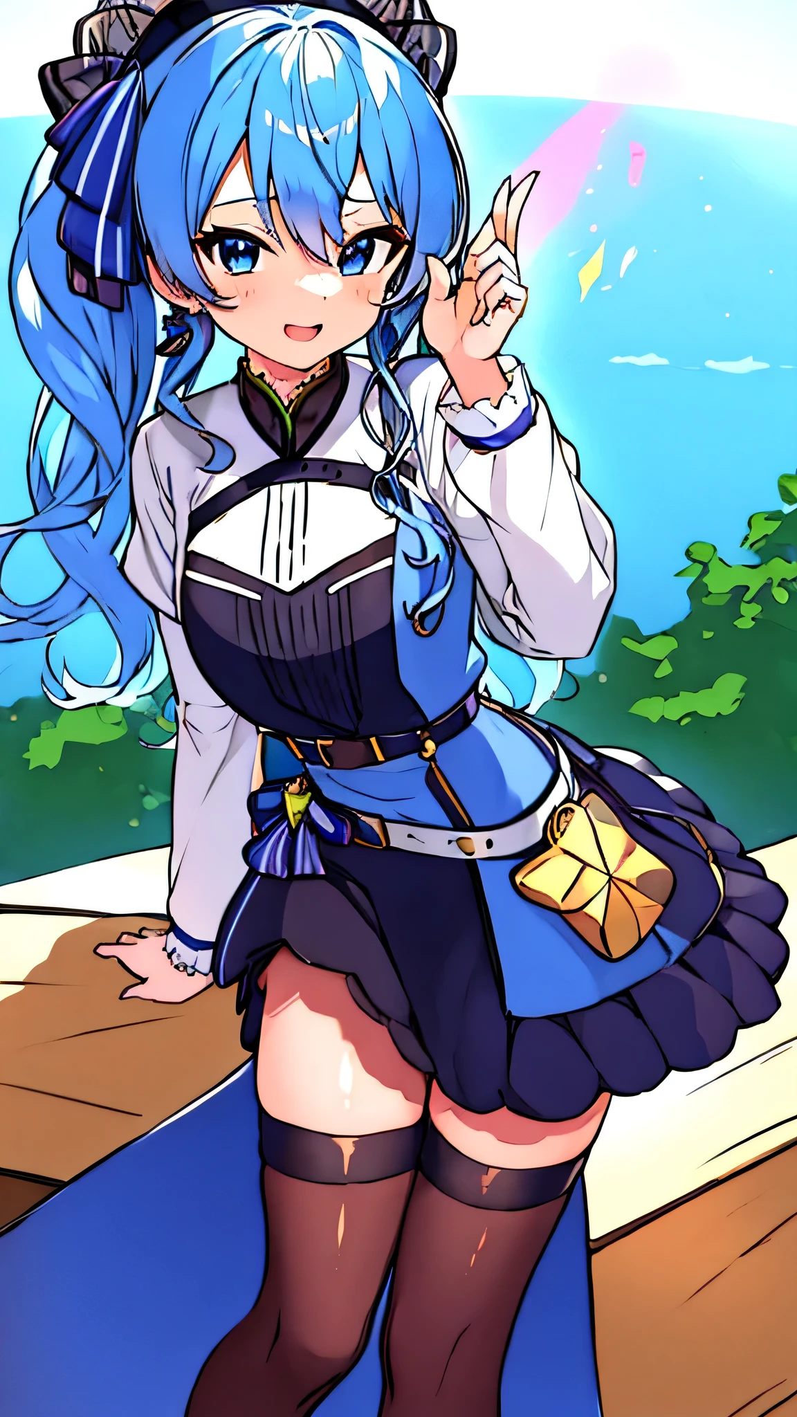 16k、animeillustration、beautiful girl、stockings、virtual youtuber、Travel companion
