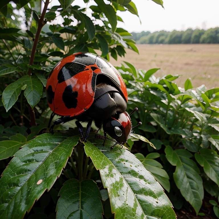 Lady bug in nature