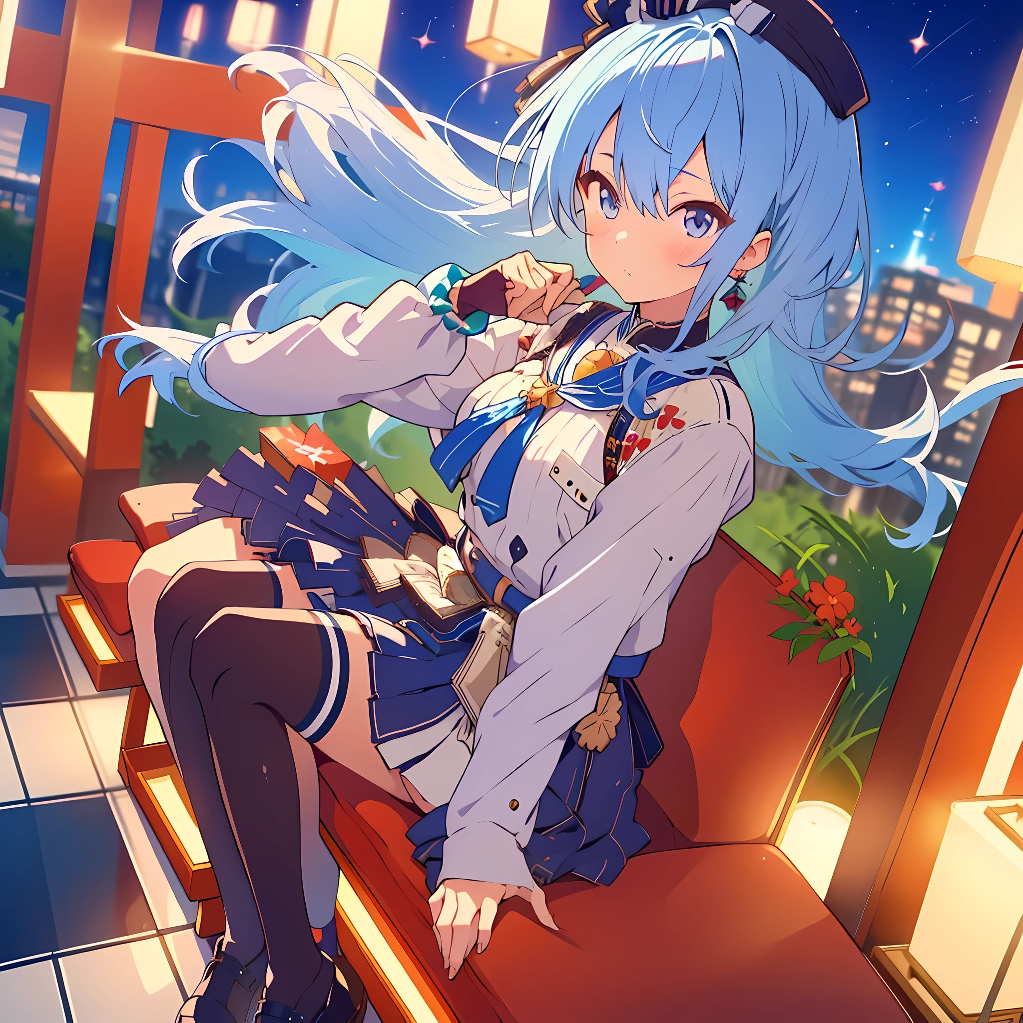 16k、animeillustration、beautiful girl、stockings、virtual youtuber、Travel companion、Very detailed