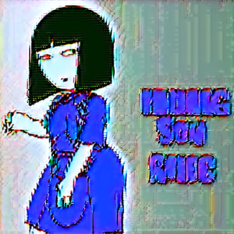 hanako-san, black hair, black eyes, no nose,