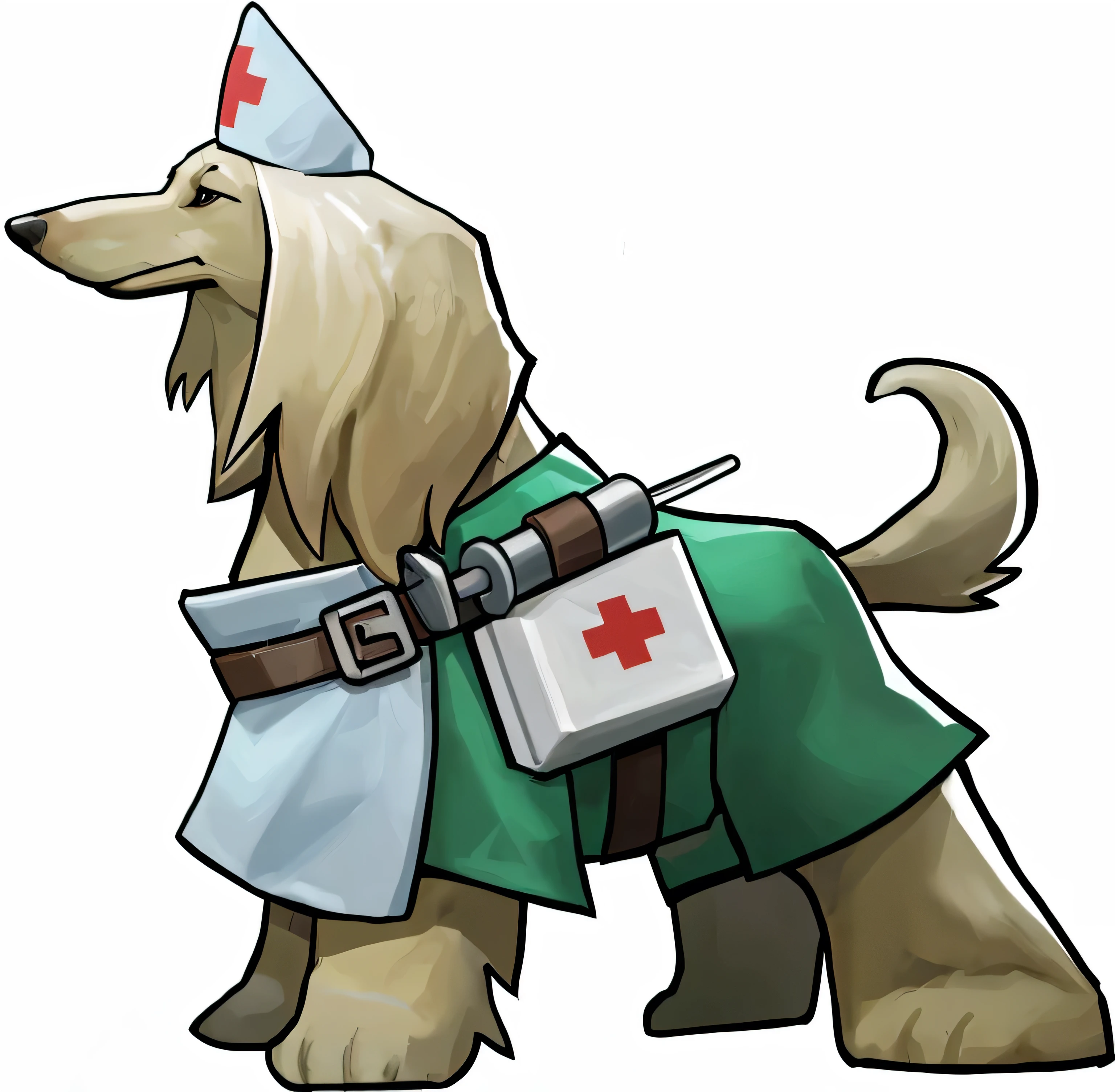 hound，Nurse，Medical Kit，Happy dog，Rich details