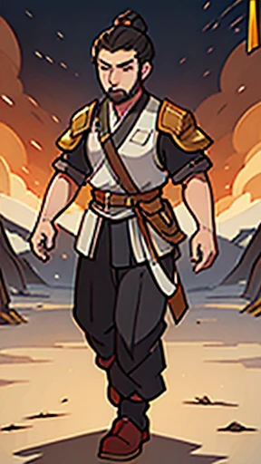 (walking)、Three Kingdoms in ancient Chinese armor、Ancient Chinese man with topknot