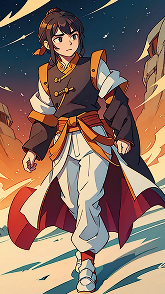 (walking)、Man in ancient Chinese armor、Three Kingdoms、Ancient Chinese man with topknot