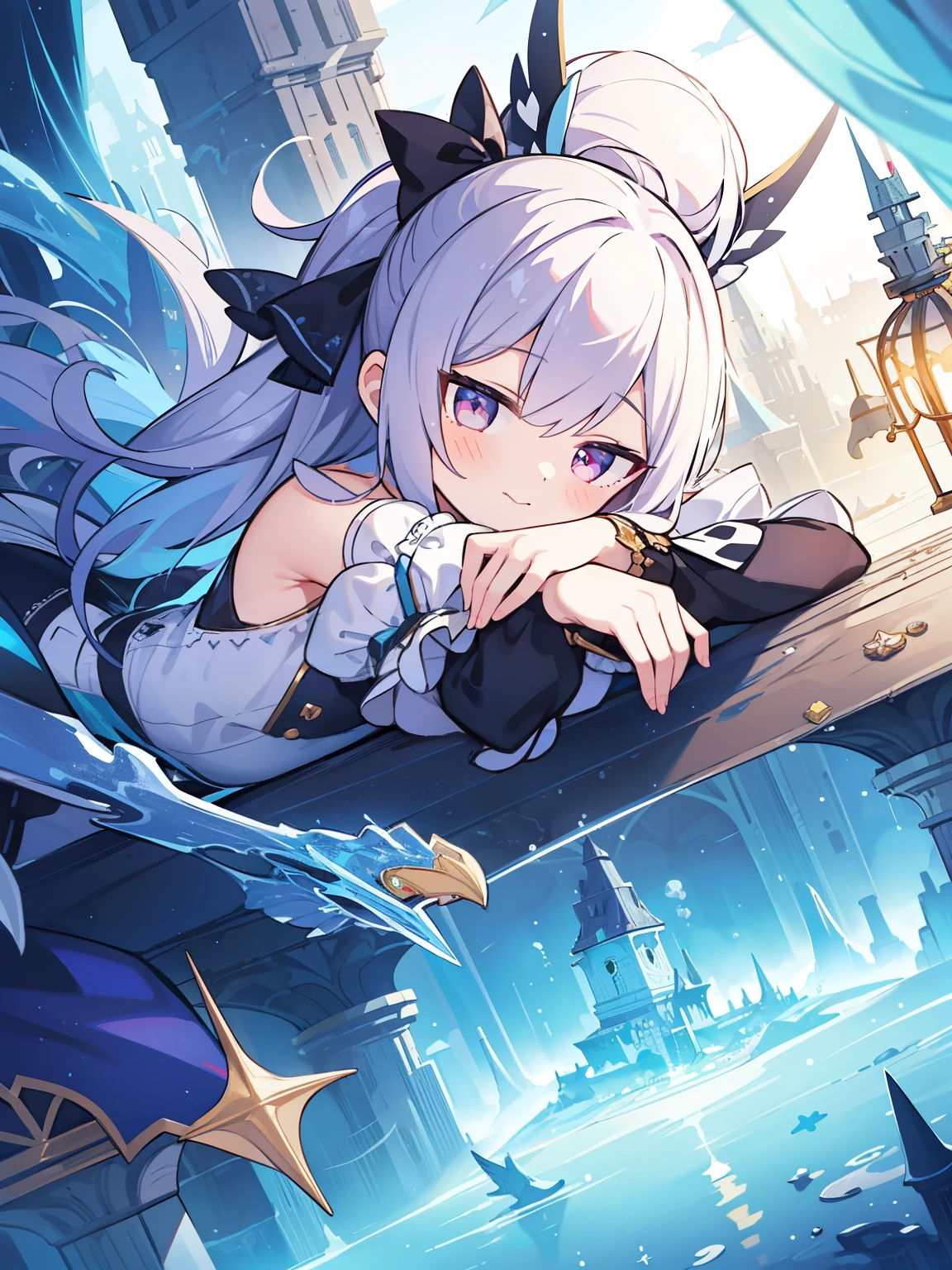 cute, fantasy wonderland, 1 girl, Dynamic Angle, Game CG, I'm relaxing