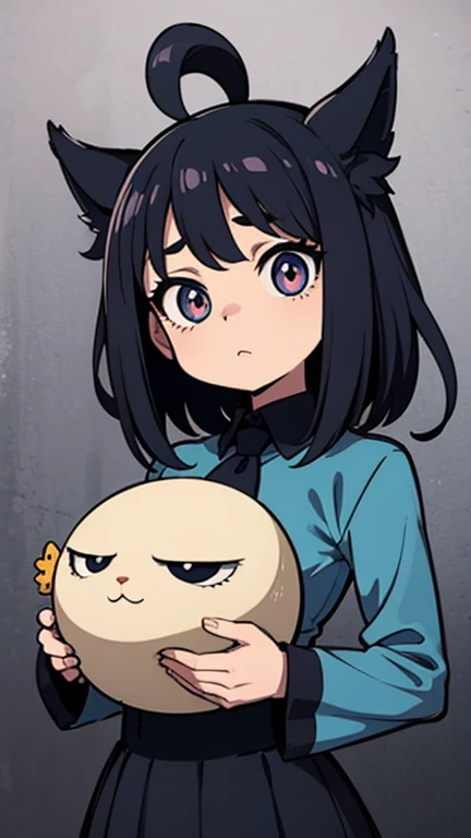 Pixar style, gloomy, Negative, Twisted, Strange, Big-eyed loli, rich and colorful