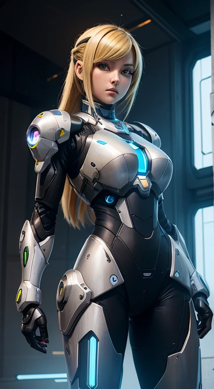 Arafed woman in futuristic suit posing for a photo, Girl wearing mecha cyber armor, prospect, As an Overwatch character, Linda Chica Cyborg, Perfect anime cyborg woman, Perfect android girl, Inspired by Marek Ocon, Impressive armor, Beautiful and attractive female cyborg, Beautiful portrait of Samus Aran, Cyber Suit, Beautiful female android!, Girl in Armor, Beautiful Armor