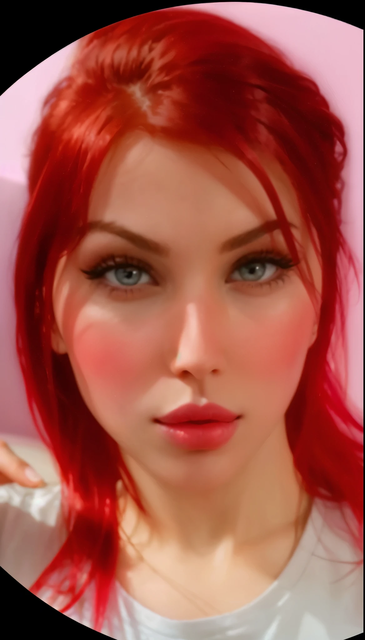 Beatiful girl, red hair,Beatiful eyes,seductive look,big lips