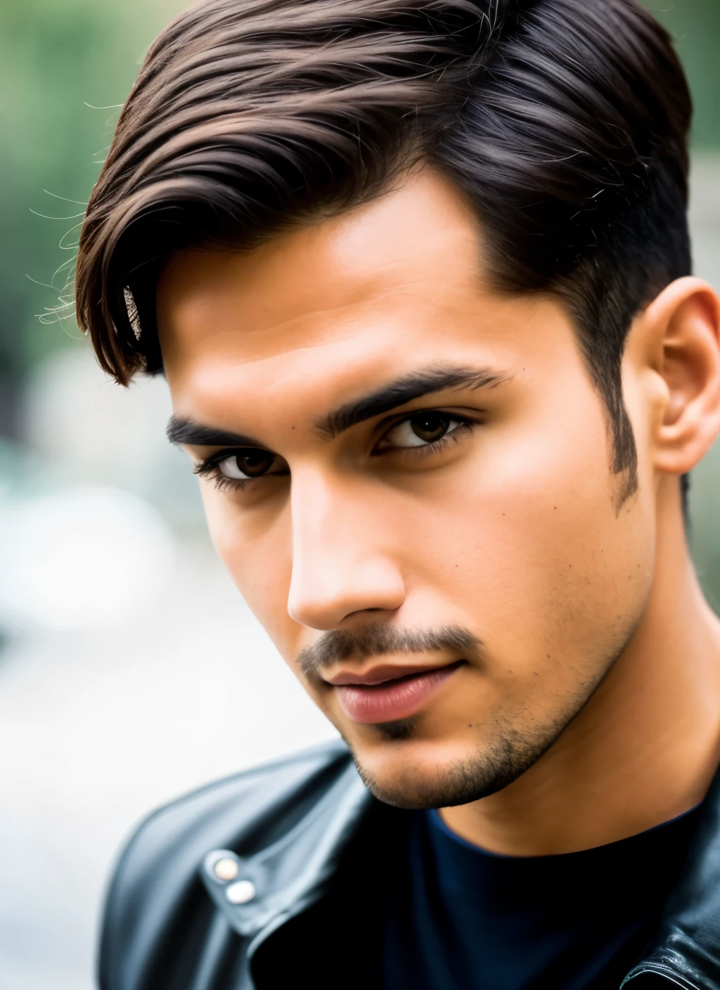 RAW photo, A (potrait:1.2) A very handsome man, (highdetailskin:1.2), 8K UHD, Digital SLR, Soft lighting, High quality, filmgrain, Fujifilm XT3