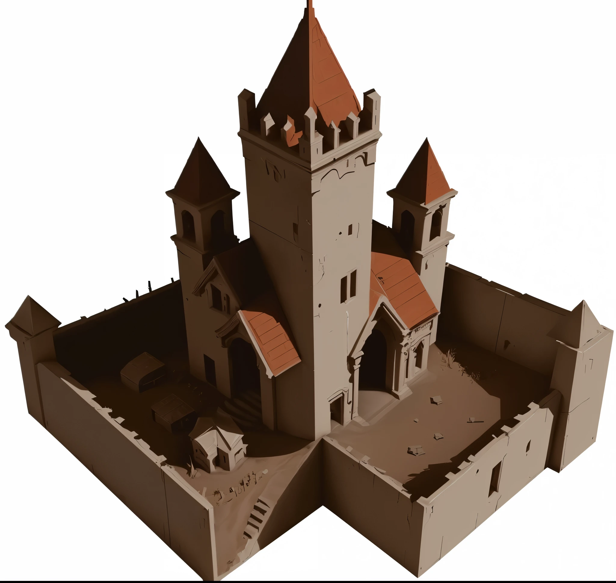 Diablo,The evil building,Close-up of a map with many different items,, in the game image, Game Map, Game User Interface, in the game, in the game,Game Screen, Combat Position, In game graphics, game interface, Screenshot of the game with UI, mobile game style, in the game,Sand,Lightly realistic,8K,Picture perfect,There is no house on the map