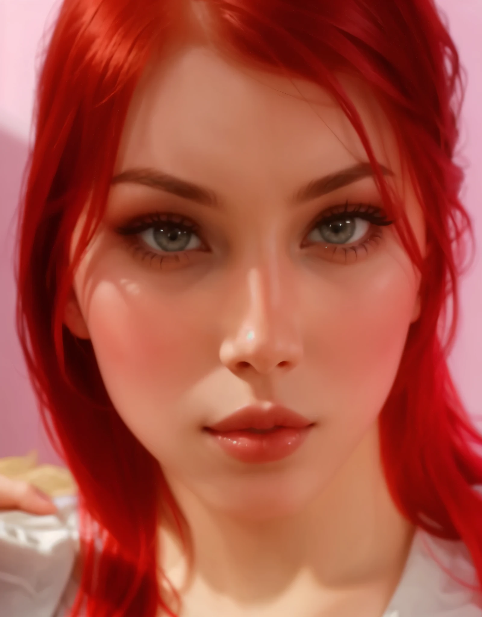 Beautiful girl,red hair,Beatiful eyes,seductive look,big lips