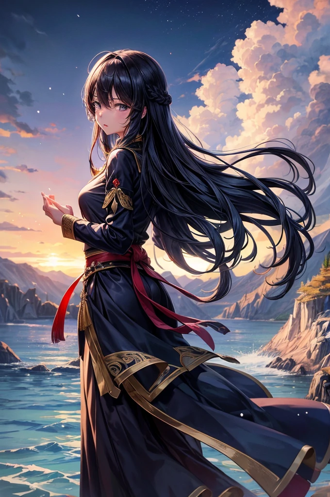 role playing game, from_side from_下面是由水构成的美丽而可怕的woman (Sad expression:1.2) woman (Long water hair:1.2) from水中升起的苔藓烟雾藤蔓搅动的水萤火虫午夜月光背光 (masterpiece:1.2) (best quality) (detailed) (Wheels within wheels) (8k) (HDR) (wallpaper) (Movie Lighting) (Clear focus)