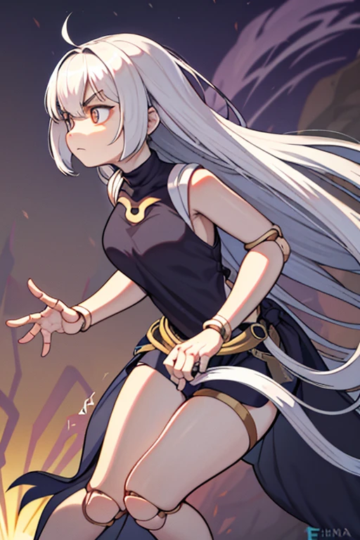 Funa, a towering puppet girl hailing from the secluded Sand Village in the intricate Shinobi world, diligently masks her true identity by feigning humanity to evade the potential destruction inflicted by the wary Shinobi people. With an emotionless demeanor, she faces constant challenges in finding a place among her human counterparts.
Funa's appearance transpires an enigmatic aura through her long, ethereal white hair cascading down her back, and her cat-like, emotionless eyes that reflect her inner turmoil. Dressed in a meticulously crafted full-body suit, she meticulously conceals her distinctive puppet joints.