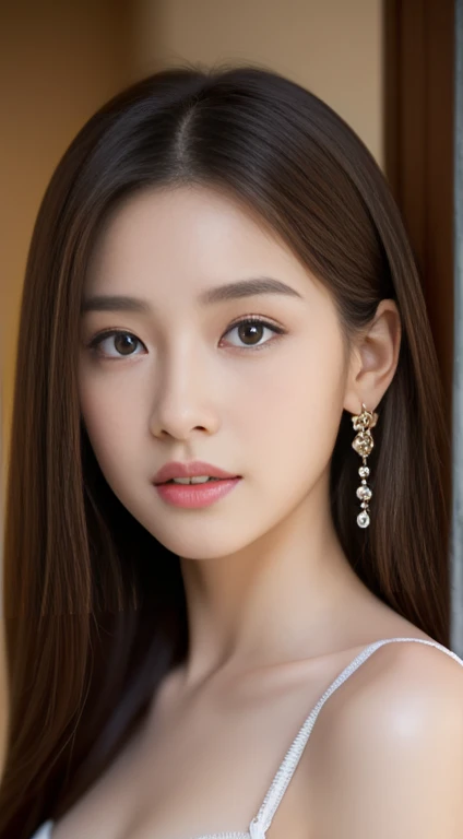 (((32k,Very high resolution, Attention to detail, Very accurate,Masterpiece girl 1))),RAW Photos & Realistic atmosphere,beautiful dark blue eyes,Mouth Details,Glossy Lips,Thin eyebrows,Soft white skin that shines in every detail,,Detailed drawn eyes、青い瞳を持つとてもbeautiful目,Detailed lips、とてもbeautiful顔,Very well-formed face、A vivid face,beautiful, Glowing Lips,beautiful Eyebrows,Infinite Reality,Best Design,(めちゃくちゃかわいい日Bookの16歳のgirl,Healthy Style,beautifully shaped breasts,とてもかわいいbeautifulgirl,girl:1.5),The best natural makeup,日Bookのイド,Korean Idol,Young sensual idol,Watery eye,beautiful ass,beautiful feet,,Camel foot,my finger5Book,Attention to detail細長い脚:1.3),超A high resolution、,Natural and realistic faces,,Her pure eyes are so cute,(((Photorealism))),Reality Live Action,(Fashionable earrings,,necklace,bracelet,gyuru,shiny nail art:1.6),(White Lingerie,心優しい16歳の女子高生ロリgirl,Light brown hair,Shortcuts,alone,Natural makeup that is close to bare face:1.7)(the camera is below,Photograph the upper body, Approach to the photographer、The photographer forced a kiss on her.,pamper,The eyes are definitely closed,若くて可愛いbeautiful顔,甘やかされた16歳のgirl,horse riding,:1.8),Pitch-dark room,Dim light of the upper body,Full body portrait,
