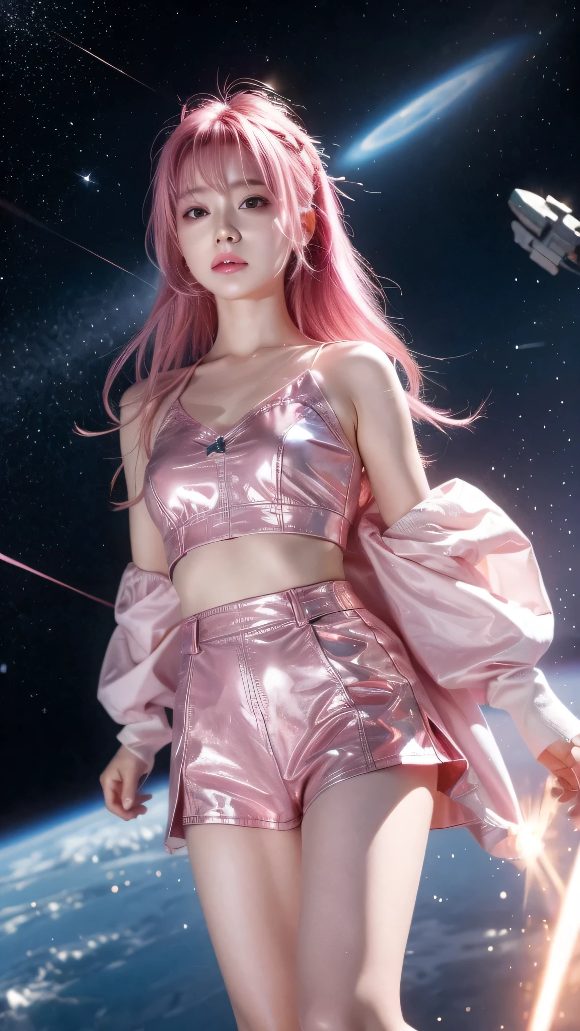 1 Girl, Star Mage, pink hair maria chiquina, Space comets,