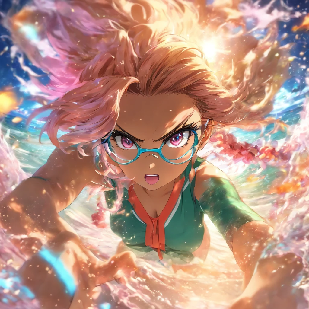 Tsunami Summon　woman　Glasses