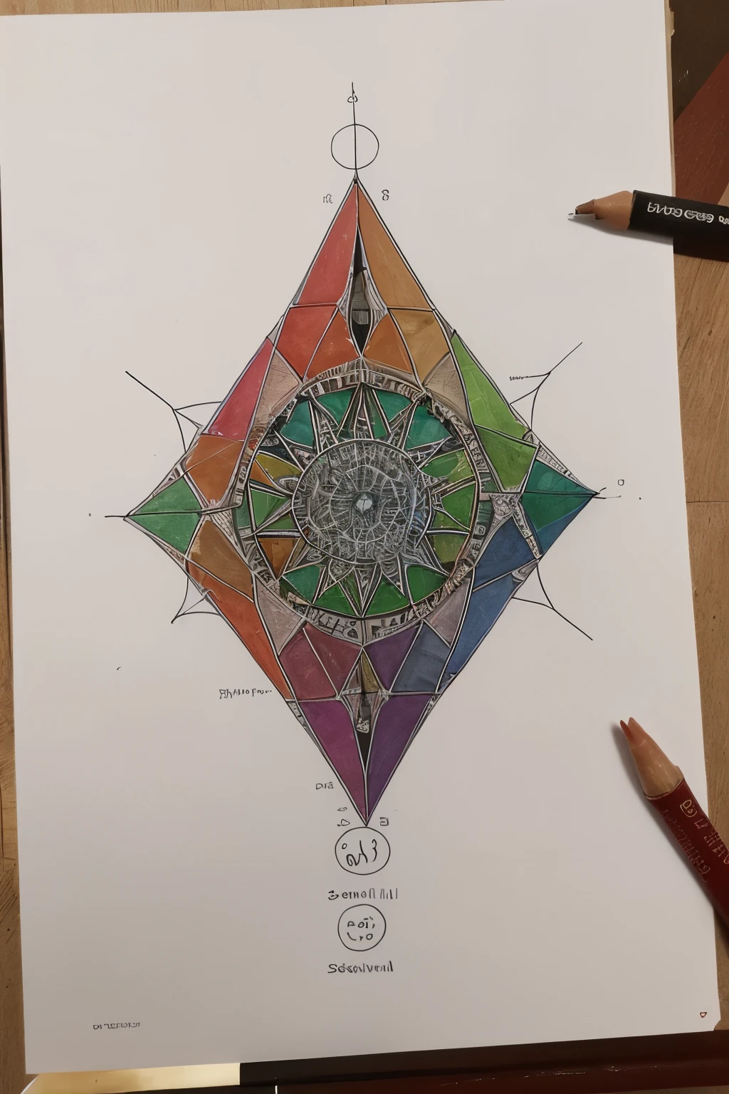 dibujo geometria sagrada, semilla de la vida, chakra raiz, rojo, distintos tonos