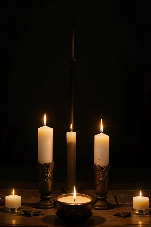 Baphomet altar candles