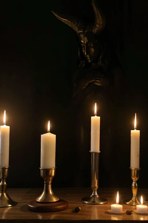 Baphomet altar candles 