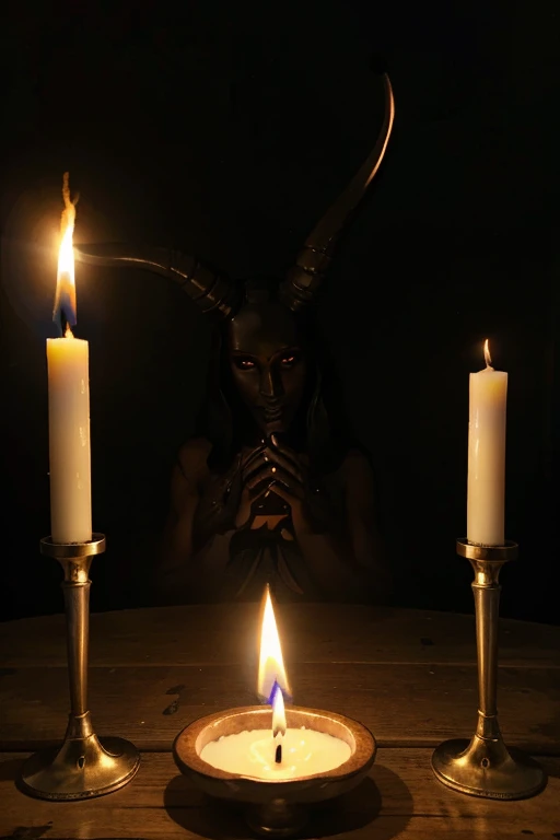 Baphomet altar candles 