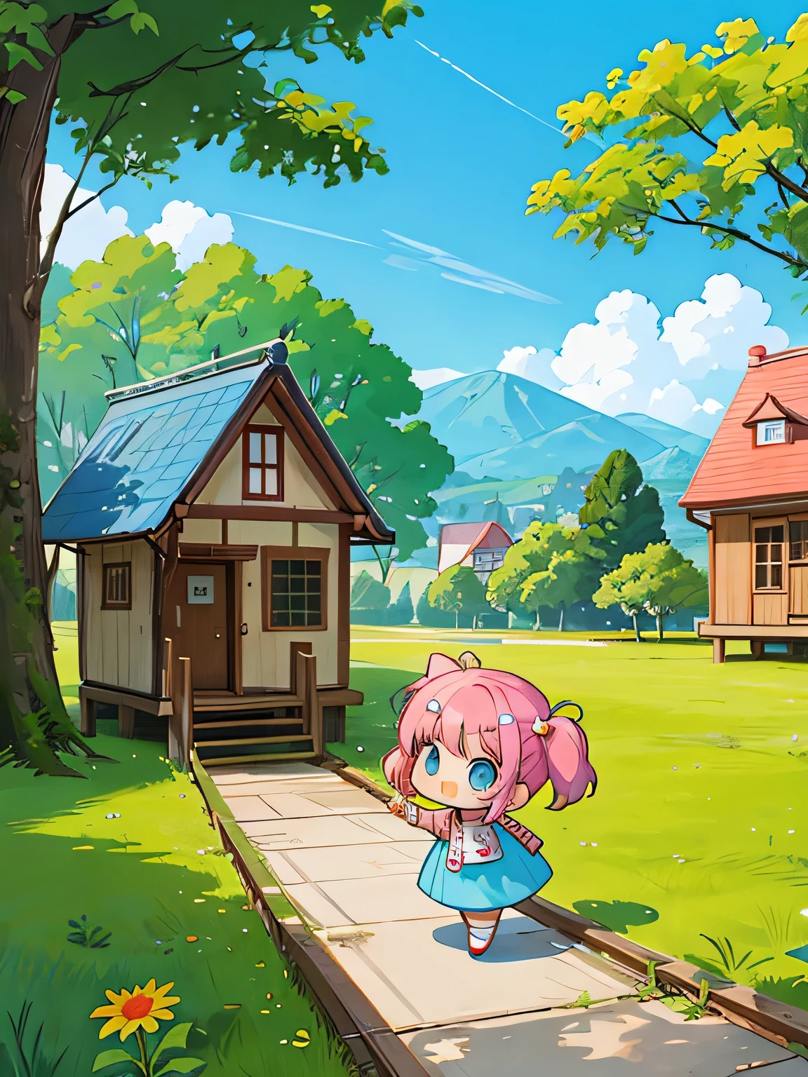 Fujio Akatsuka Style, Kawaii Design, most beautiful girl ever、Chibi, The house of the future、Mars