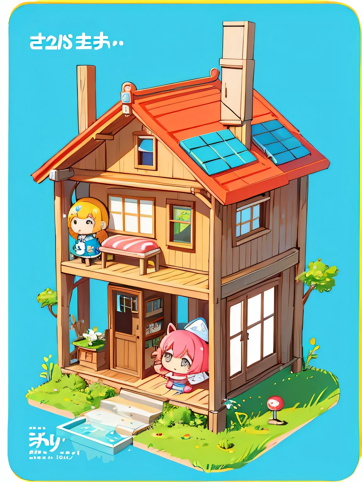 Fujio Akatsuka Style, Kawaii Design, most beautiful girl ever、Chibi, The house of the future、Mars