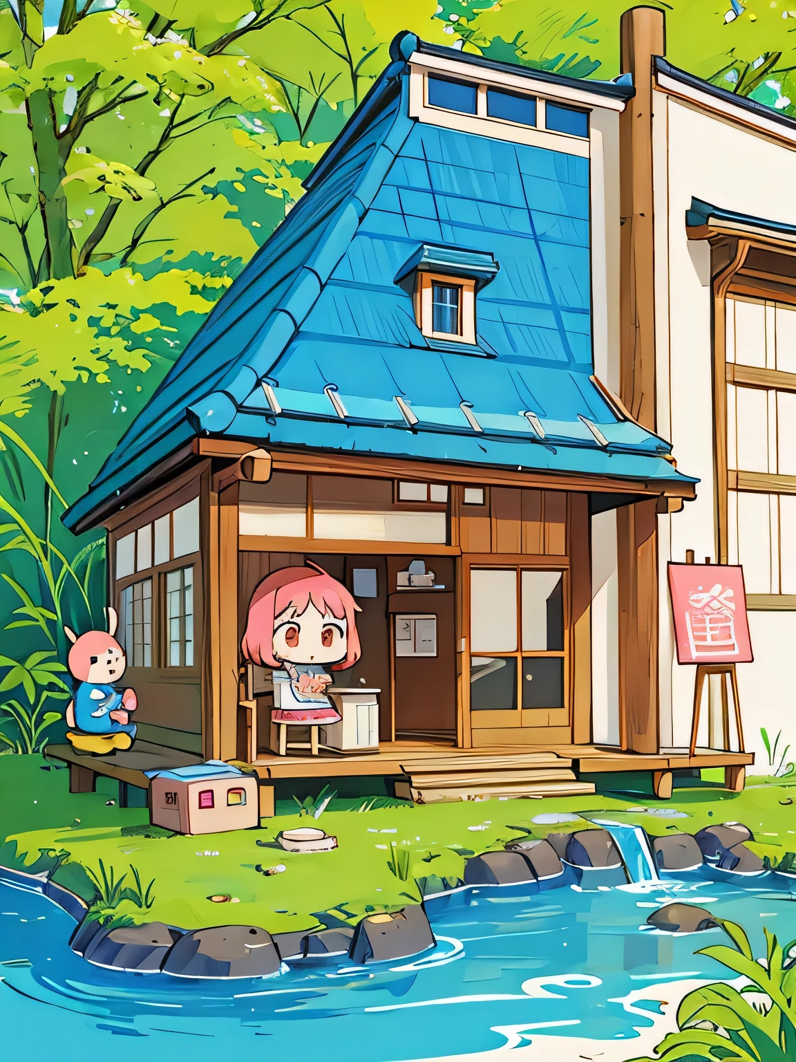 Fujio Akatsuka Style, Kawaii Design, most beautiful girl ever、Chibi, The house of the future、Mars