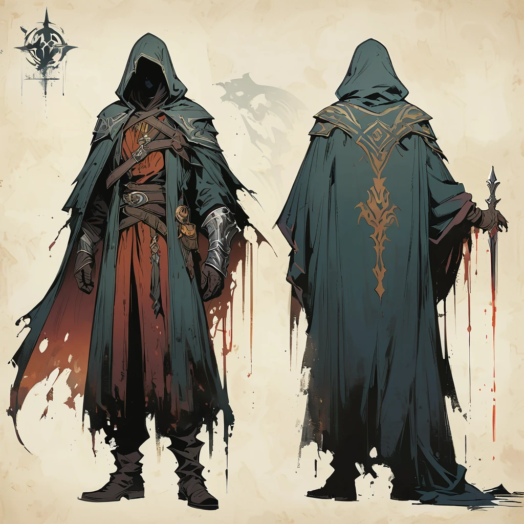 male Half human high elf Warlock with high charisma and shadow manipulation powers, with a dark fantasy illustration background, in the style of Yoji Shinkawa. Dragon Age concept art.