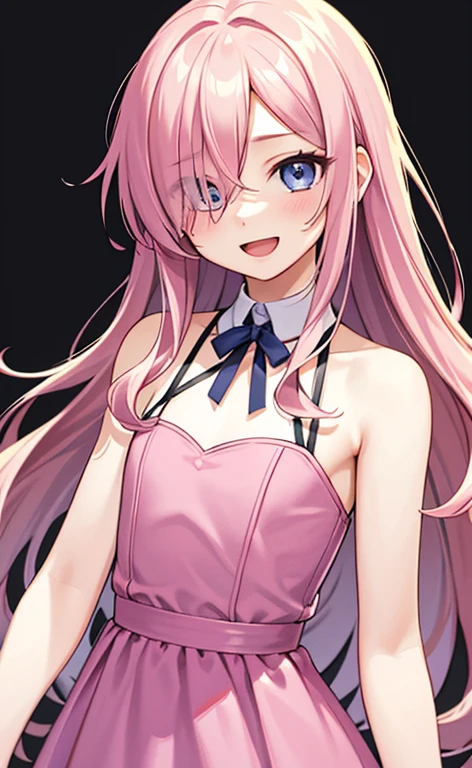 Himari Meimei, masterpiece, Voluptuous thighs, petit body,  girl, flat chest, {1 Girl}, Cute and erotic smile, Highly detailed sparkling blue purple eyes, summer night, 困り眉, brilliant pink hair, completely nude, nsfw, squatting, I can watch her childish pink vagina, low-angled