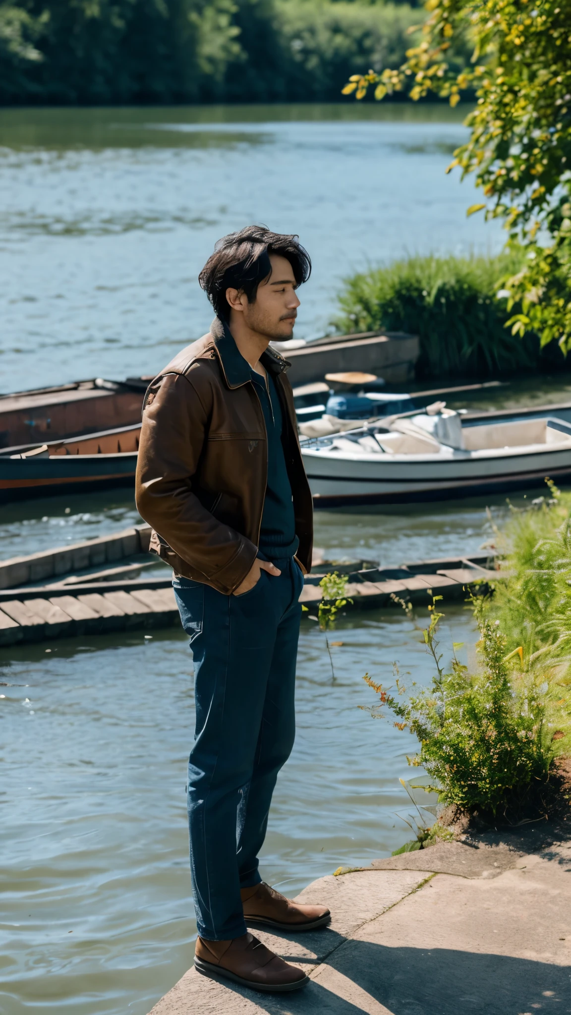 Man on the riverbank