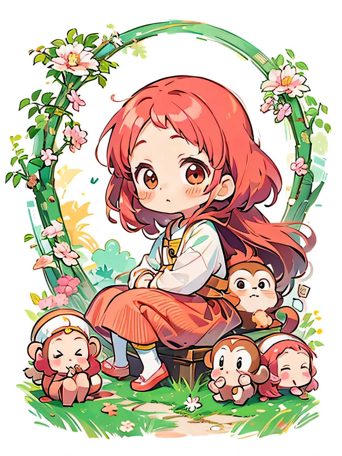 Momoko Sakura Style, Kawaii Design, most beautiful girl ever、Chibi, monkey, Mars