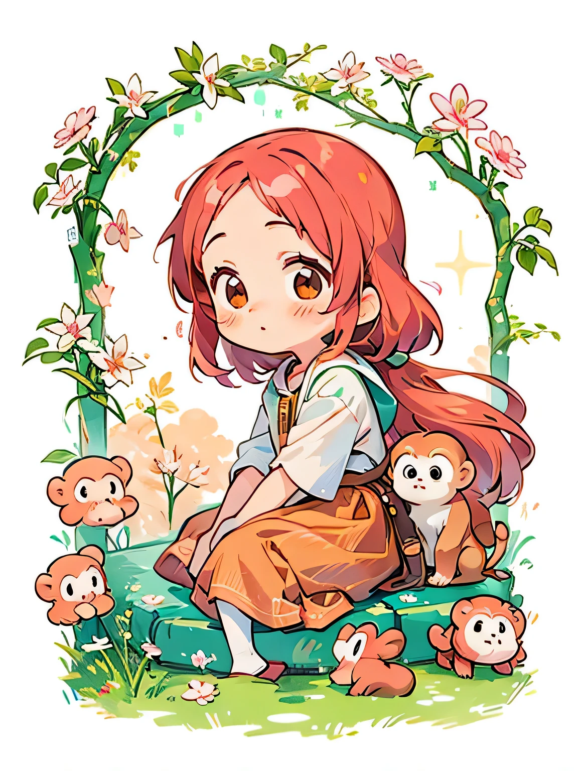 Momoko Sakura Style, Kawaii Design, most beautiful girl ever、Chibi, monkey, Mars