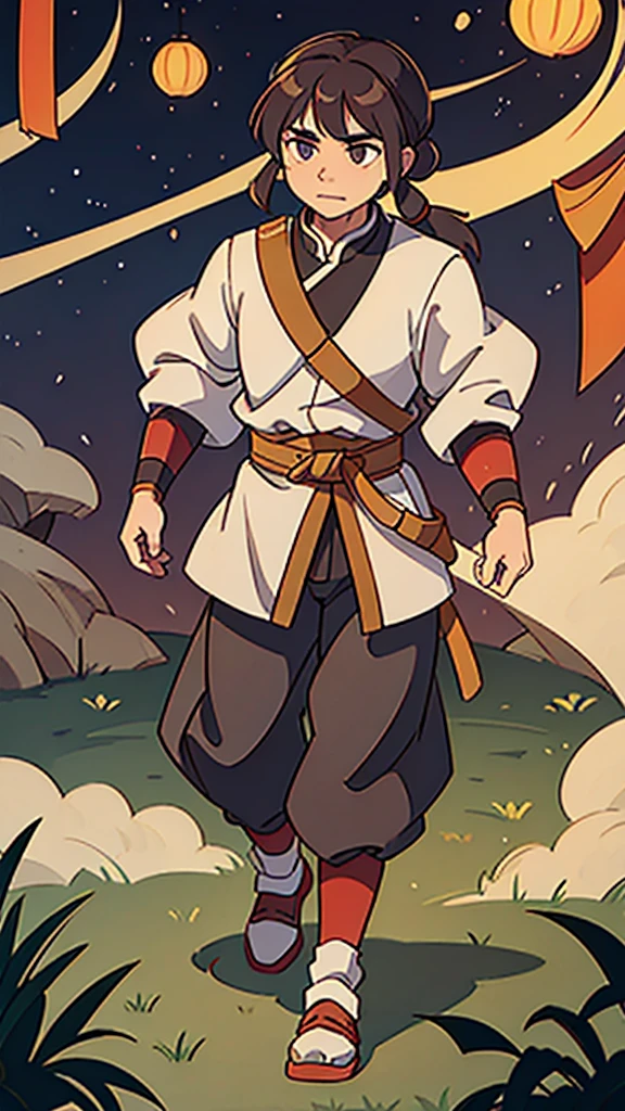 (walking)、Ancient Chinese man in armor、Three Kingdoms、Ancient Chinese man with topknot