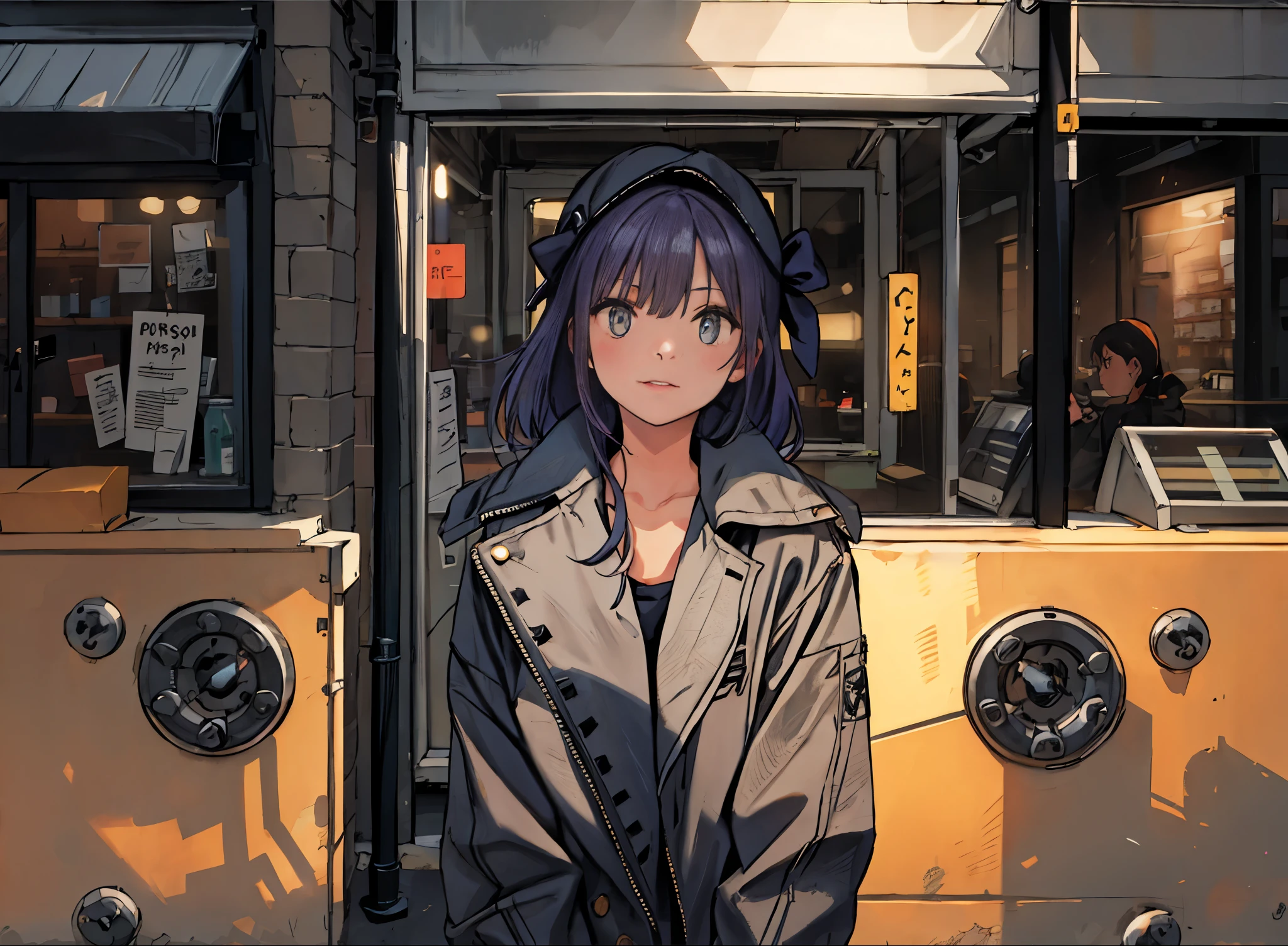 highest quality, Detailed Background, girl,, EUR_street, random_wear,