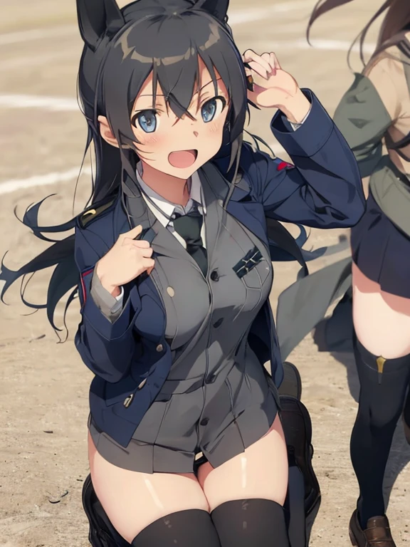 {((1girl free_fall from Altitude 10000m:1.2), (out of focus background:1.4))}, {(masterpiece,best quality, 8K UHD, extremely detailed CG, detailed beautiful face and eyes and skin and hair)}, {(ultra realistic photo graphic style:1.4)}, {1girl, 18yo, beasts_ears, beasta_tail,navel}, {(strike witches:1.2), (military_shoes:1.1), (thigh-high socks)}, {(cheerful:1.4), (candid shot)}