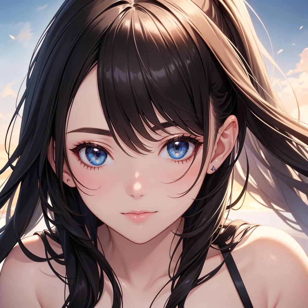 (best quality, masterpiece, uncensored, high quality, ultra detailed, extremely detailed CG, beautiful face, beautiful eyes, beautiful hair), (((2girl))), Long black hair, Brown short hair