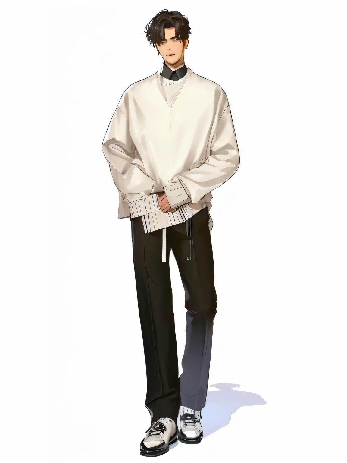Black suit,man,Black leather shoes,tie,