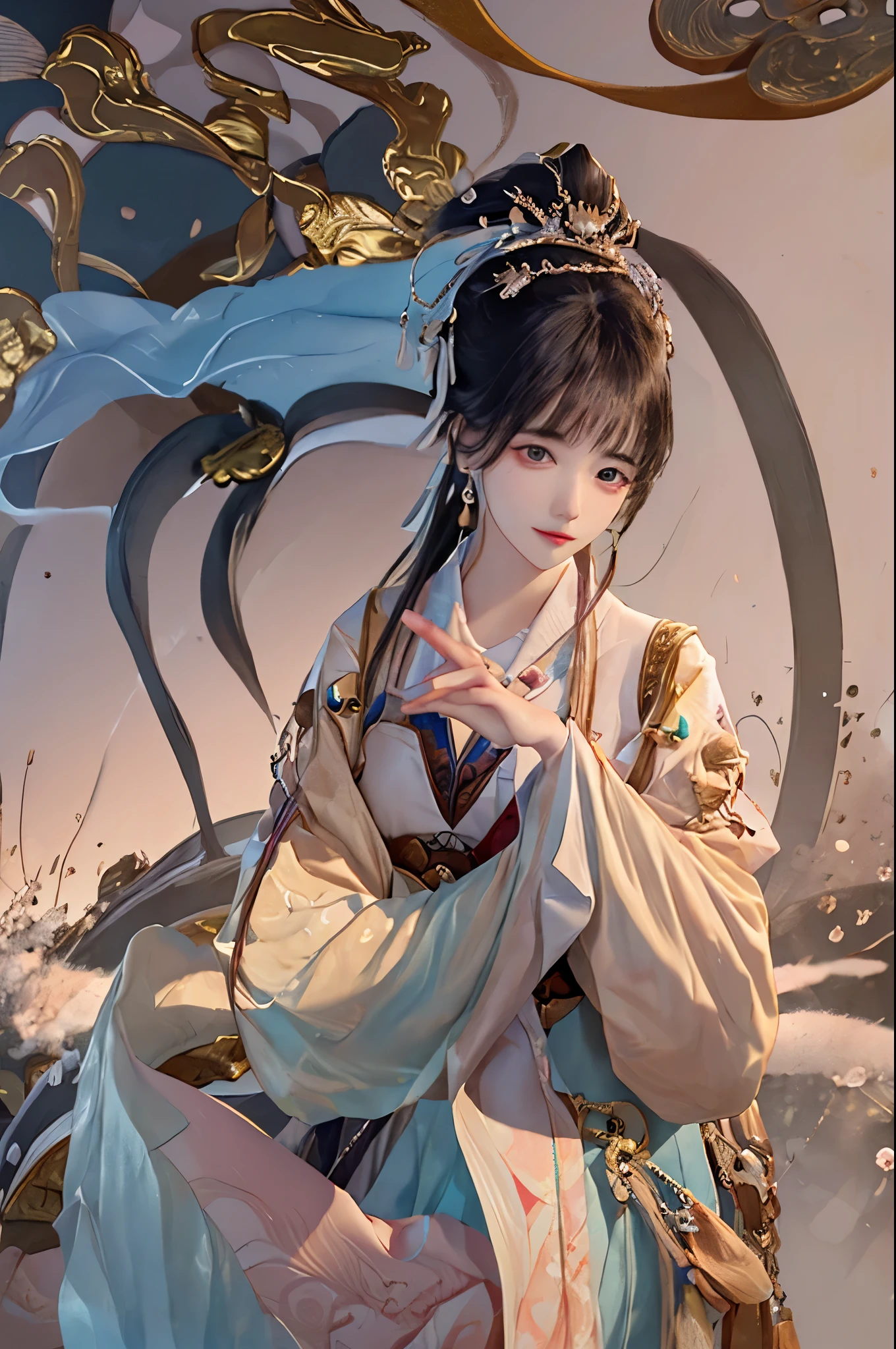 Ultra-realistic 8k CG, masterpiece, ((ultra-detailed background, delicate pattern, intricate details)), best quality, very detailed face, extremely detailed eyes and face, extremely detailed eyes, 1girl, middle breasts, solo, short hair, black hair, messy hair, jasper eyes, sharp eyes, looking at viewer, daytime,
