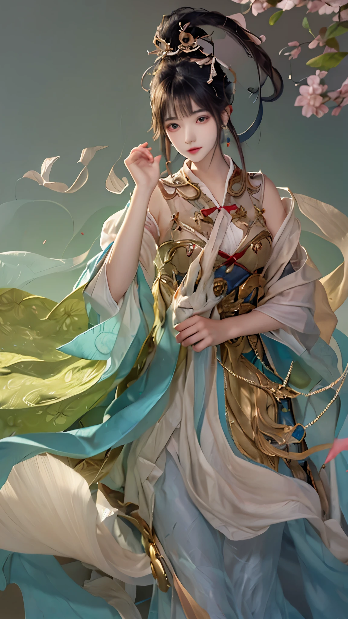 Ultra-realistic 8k CG, masterpiece, ((ultra-detailed background, delicate pattern, intricate details)), best quality, very detailed face, extremely detailed eyes and face, extremely detailed eyes, 1girl, middle breasts, solo, short hair, black hair, messy hair, jasper eyes, sharp eyes, looking at viewer, daytime,