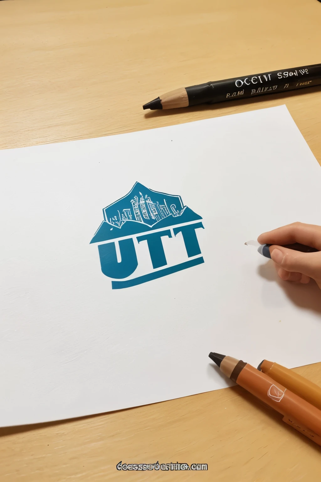 Criar uma logo com os nomes "UFT" e "ProfÁgua"
Escreva exatamente as palavras acima no desenho