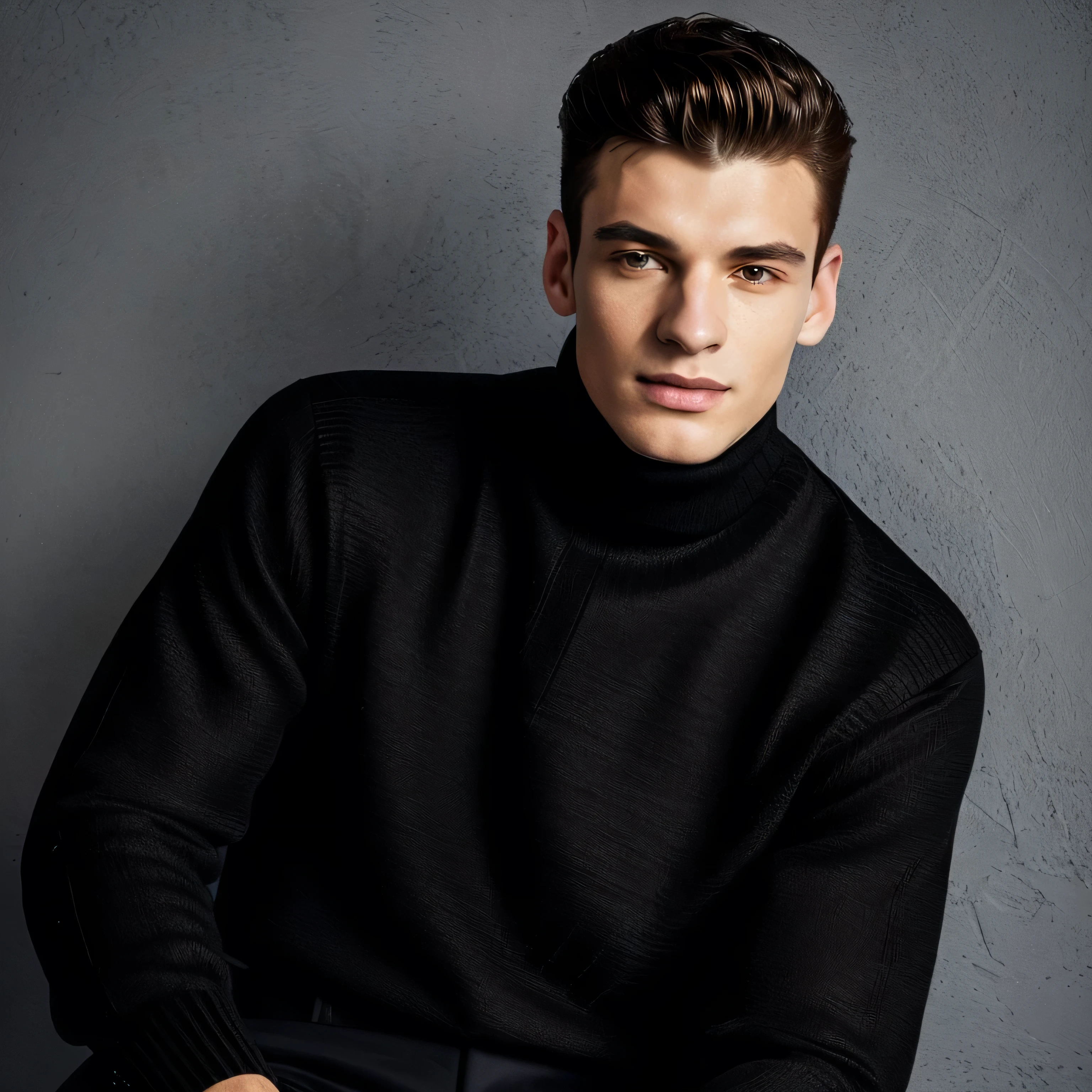 arafed man in a black turtle neck sweater posing for a picture, kacper niepokolczycki, andrea savchenko, daniil kudriavtsev, raphael personnaz, jakub rebelka, jakub kasper, danila tkachenko, bogdan rezunenko, jakub gazmercik, andrei ryabovichev, full body shot